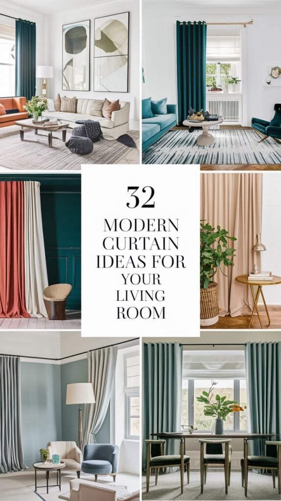 32 Modern Curtain Ideas for Your Living Room