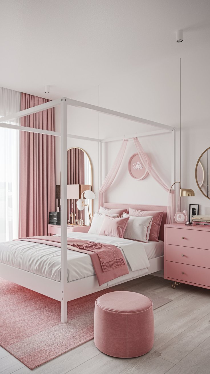 40 White and Pink Bedroom Ideas for a Charming and Stylish Space