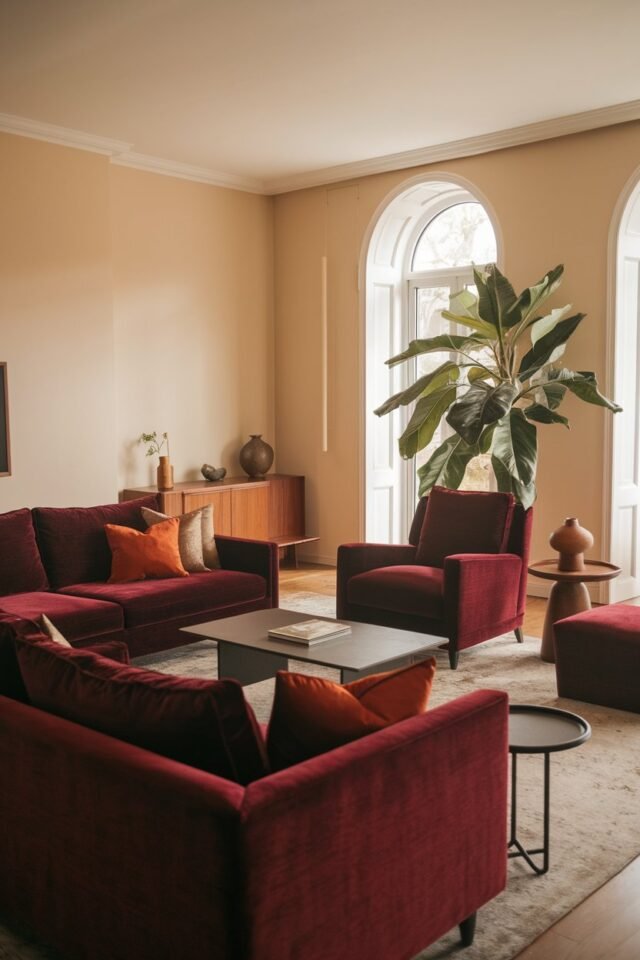 16 Burgundy Living Room Ideas for a Cozy and Elegant Space