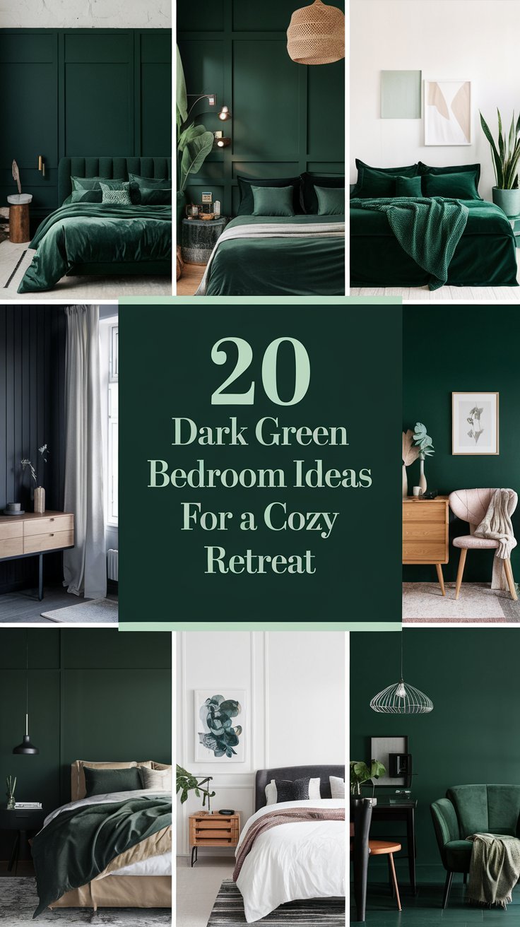 20 Dark Green Bedroom Ideas for a Cozy Retreat