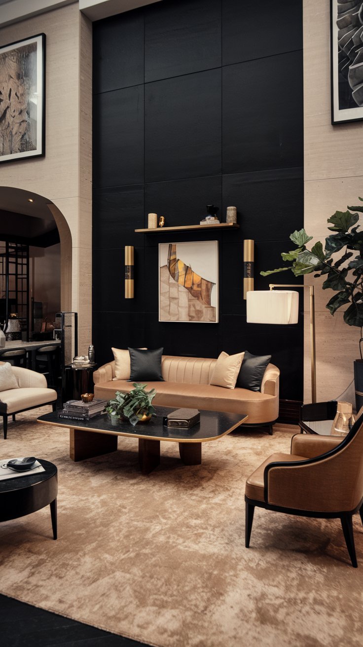 18 Stylish Black Accent Wall Ideas for Your Living Room