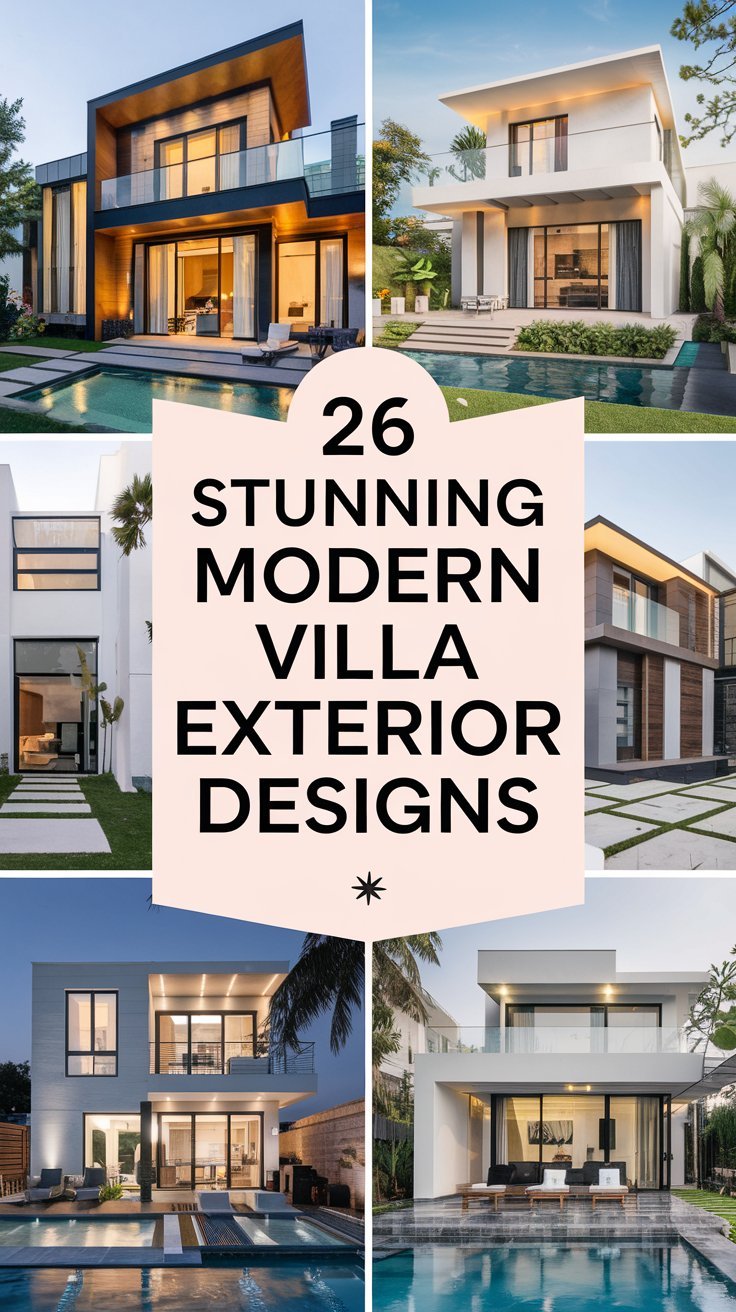 26 Beautiful Modern Villa Exteriors with Luxury Appeal