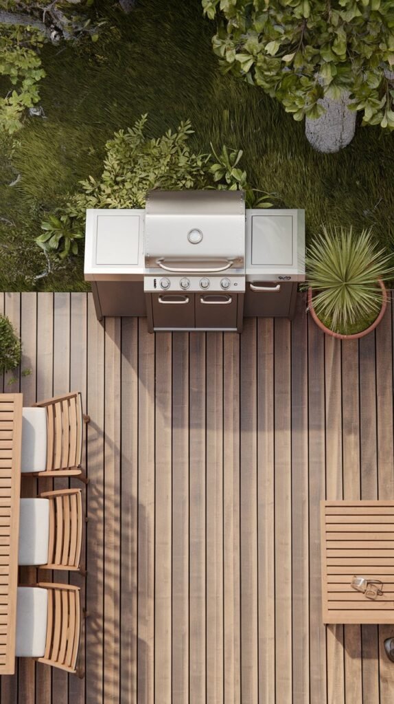 Spacious Elevated Deck Grill Area