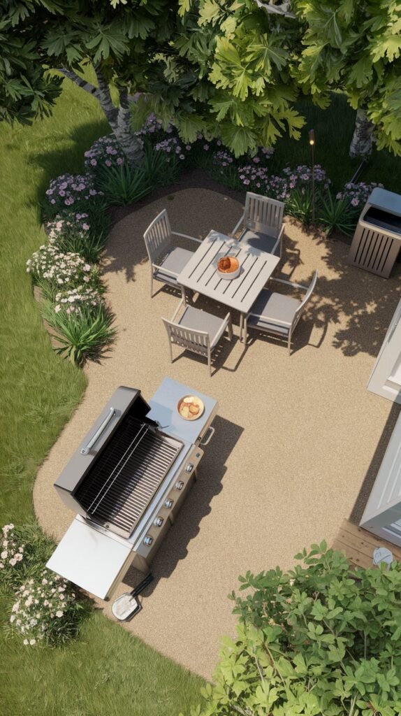 Relaxing Garden Grill with Outdoor Seating