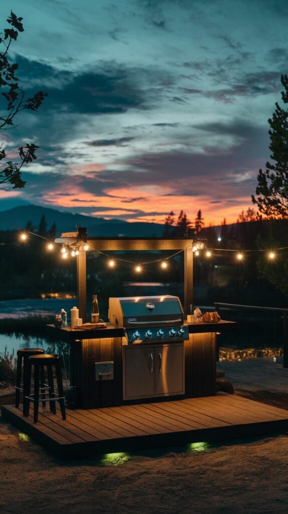 Grill with a Breathtaking Sunset View