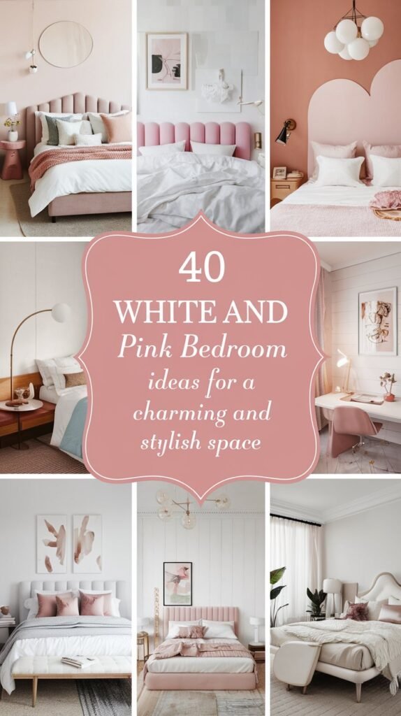 40 White and Pink Bedroom Ideas for a Charming and Stylish Space.