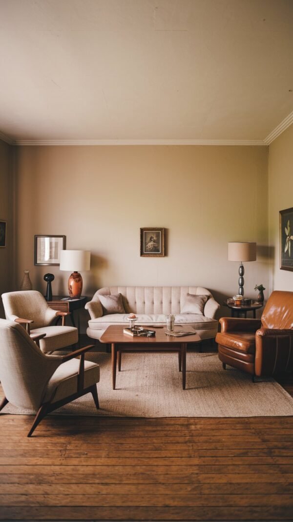 20 Chic Modern Vintage Living Room Design Ideas
