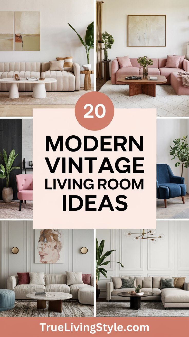 20 Chic Modern Vintage Living Room Design Ideas