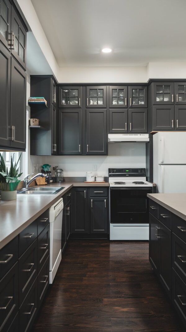 27 Cozy Dark Kitchen Cabinet Ideas