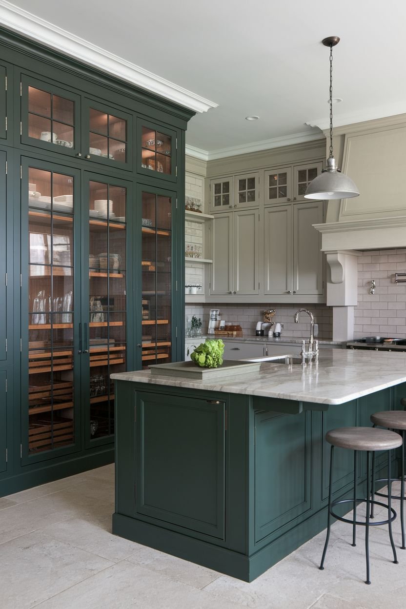 29 Modern Dark Green Kitchen Ideas