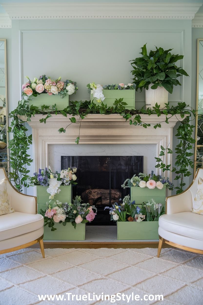 31 Fresh Spring Fireplace Mantel Decor Ideas for 2025