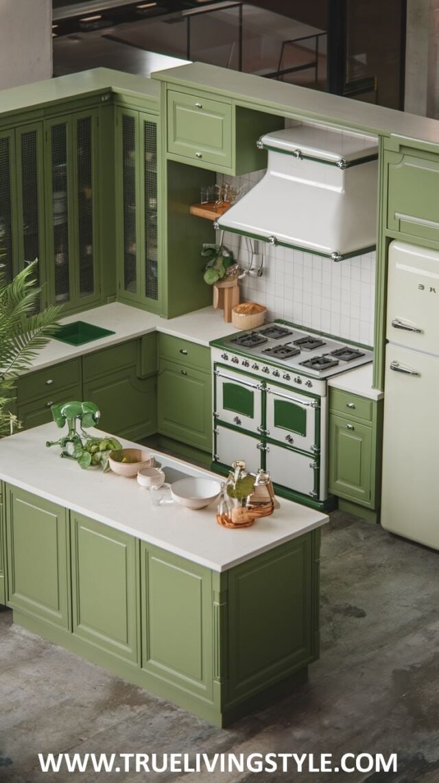 32 Elegant Green Kitchen Designs for a Sleek Interior