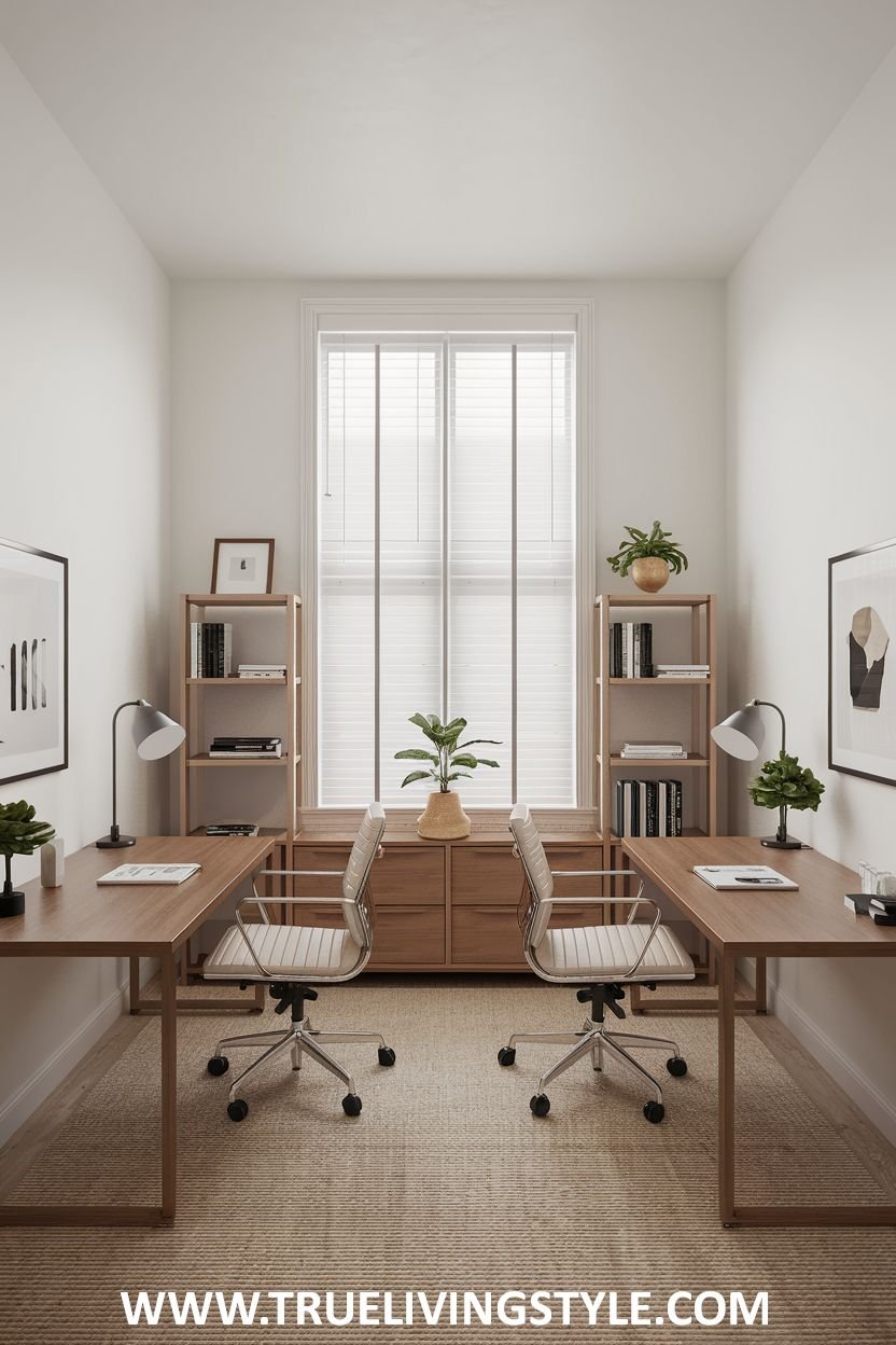 28 Minimalist Home Office Ideas for Two